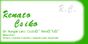 renato csiko business card